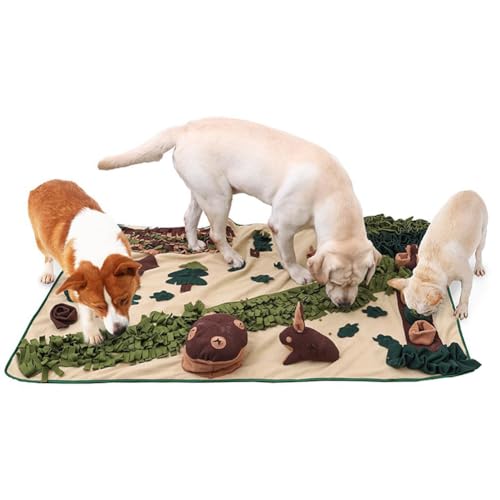 Schnüffelmatte für kleine und mittelgroße Hunde, große Hunde-Füttermatte, rutschfestes, interaktives Puzzle-Spielzeug, Hunde-Futtermatte, Stressabbau, interaktives Hundespielzeug, Futterspiel zum von RJSQAQE