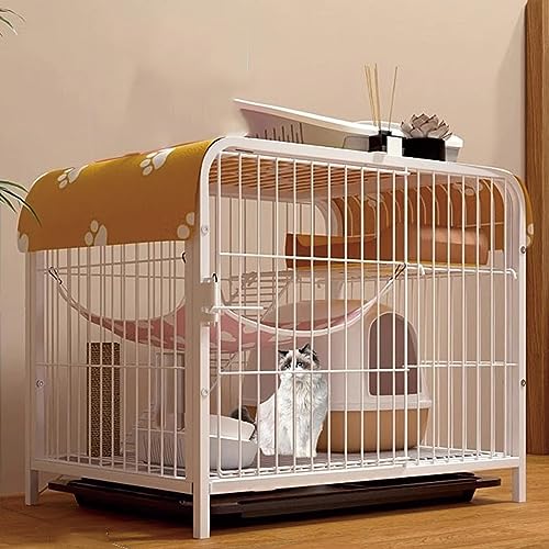 Großer Katzenkäfig für den Innenbereich, verstärkter Rahmen, mehrschichtiger Katzenzaun, großer Raum, Käfig für Hunde, Meerschweinchen, Trainingsplatz für 1 Katze mit leicht zu Nett-Tablett Großer Katzenkäfig für den Innenbereich, verstärkter Rahmen, mehrschichtiger Katzenzaun, großer Raum, Käfig für Hunde, Meerschweinchen, Trainingsplatz für 1 Katze mit leicht zu Nett-Tablett von RKJDMSWJ