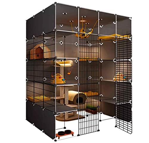 Haustier-Laufstall, Katzenvilla, Kätzchengehege im transparenten Design, doppellagige, gewichtete Plattform/a/142 * 107 * 177 cm Haustier-Laufstall, Katzenvilla, Kätzchengehege im transparenten Design, doppellagige, gewichtete Plattform/a/142 * 107 * 177 cm von RKJDMSWJ