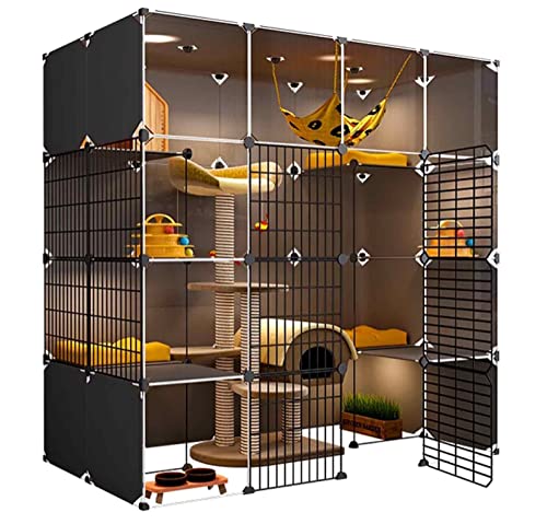 Haustier-Laufstall, Katzenvilla, Kätzchengehege im transparenten Design, doppellagige, gewichtete Plattform/a/142 * 72 * 142 cm Haustier-Laufstall, Katzenvilla, Kätzchengehege im transparenten Design, doppellagige, gewichtete Plattform/a/142 * 72 * 142 cm von RKJDMSWJ