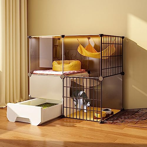 Katzengehege für den Außenbereich, abnehmbare Zwinger aus Metalldraht, Katzenlaufstall für Katzen, Heimtierheim zum Selbermachen, großer Übungsort für 1–3 Katzen (Größe: 29,5" LX 15,3" BX 28 Katzengehege für den Außenbereich, abnehmbare Zwinger aus Metalldraht, Katzenlaufstall für Katzen, Heimtierheim zum Selbermachen, großer Übungsort für 1–3 Katzen (Größe: 29,5" LX 15,3" BX 28 von RKJDMSWJ
