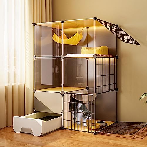 Katzengehege für den Außenbereich, abnehmbare Zwinger aus Metalldraht, Katzenlaufstall für Katzen, Heimtierheim zum Selbermachen, großer Übungsort für 1–3 Katzen (Größe: 29,5" LX 15,3" BX 42 Katzengehege für den Außenbereich, abnehmbare Zwinger aus Metalldraht, Katzenlaufstall für Katzen, Heimtierheim zum Selbermachen, großer Übungsort für 1–3 Katzen (Größe: 29,5" LX 15,3" BX 42 von RKJDMSWJ
