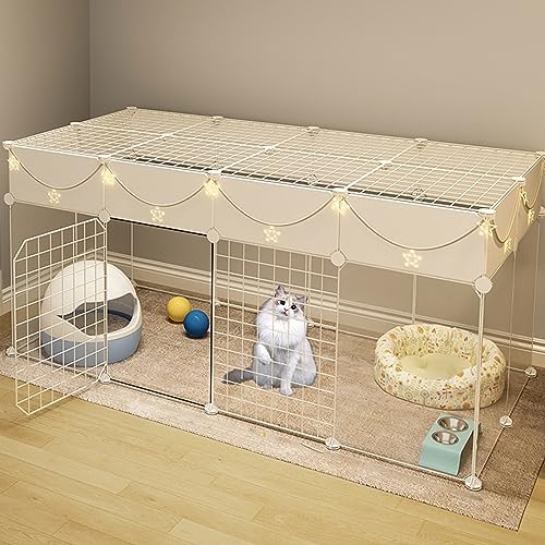 Katzenhütten für Hauskatzen, Kätzchenkäfig, DIY Haustier-Laufstall, Metallhütte für 1–2 Katzen, Frettchen, Chinchilla, Kaninchen, kleine Tiere, Kätzchen, Eichhörnchen, Wohnmobil-Reisen, Camp Katzenhütten für Hauskatzen, Kätzchenkäfig, DIY Haustier-Laufstall, Metallhütte für 1–2 Katzen, Frettchen, Chinchilla, Kaninchen, kleine Tiere, Kätzchen, Eichhörnchen, Wohnmobil-Reisen, Camp von RKJDMSWJ