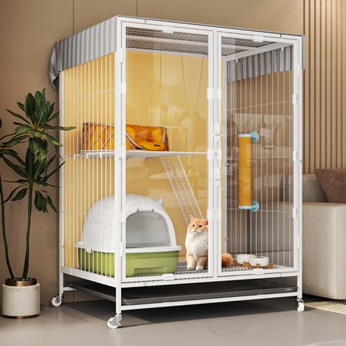 Katzenkäfig, Katzenzaun, Katzenhöhle, große Katzenbox mit 2/3 Ebenen, Katzenbett, Käfig für den Außenbereich, Katzenhaus auf Rädern – atmungsaktiv und belüftet ( Katzenkäfig, Katzenzaun, Katzenhöhle, große Katzenbox mit 2/3 Ebenen, Katzenbett, Käfig für den Außenbereich, Katzenhaus auf Rädern – atmungsaktiv und belüftet ( von RKJDMSWJ