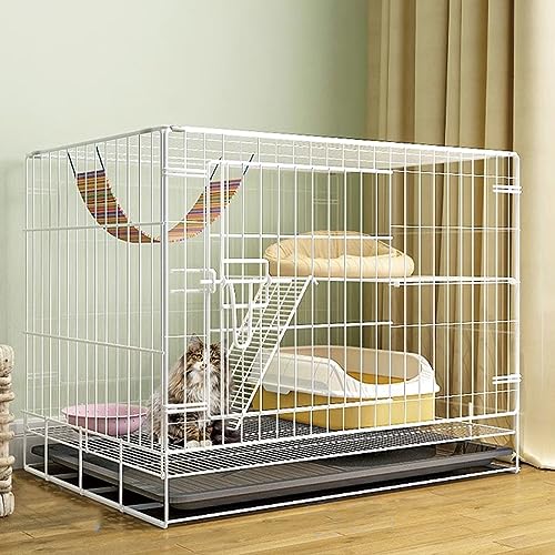 Katzenkäfig, für Zuhause, Innenbereich, Übungsplatz für Haustiere, Katzenkäfig aus Draht, Käfig für Meerschweinchen, mit Tablett, Zaun, leicht zu reinigen, perfekt für die Kleinen Katzenkäfig, für Zuhause, Innenbereich, Übungsplatz für Haustiere, Katzenkäfig aus Draht, Käfig für Meerschweinchen, mit Tablett, Zaun, leicht zu reinigen, perfekt für die Kleinen von RKJDMSWJ