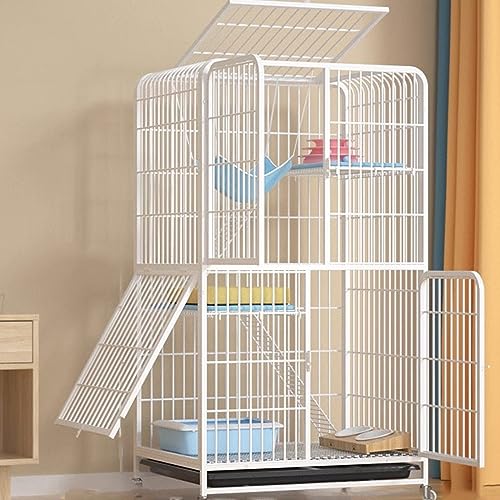 Katzenkäfig für den Innenbereich, mehrschichtige Plattform, DIY-Katzenzaun, Hundehütte aus Metall, geeignet für 1-2 Katzen, kleine Tiere, Ga-Zaun Katzenkäfig für den Innenbereich, mehrschichtige Plattform, DIY-Katzenzaun, Hundehütte aus Metall, geeignet für 1-2 Katzen, kleine Tiere, Ga-Zaun von RKJDMSWJ