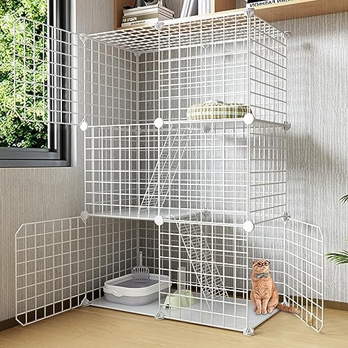 Katzenkäfig für den Innenbereich DIY großer Raum Cathouse aus Metall Balkon Katzenzaun geeignet für kleine Tiere Chinchilla Frettchenkäfig für Meerschweinchen Gesicht Katzenkäfig für den Innenbereich DIY großer Raum Cathouse aus Metall Balkon Katzenzaun geeignet für kleine Tiere Chinchilla Frettchenkäfig für Meerschweinchen Gesicht von RKJDMSWJ