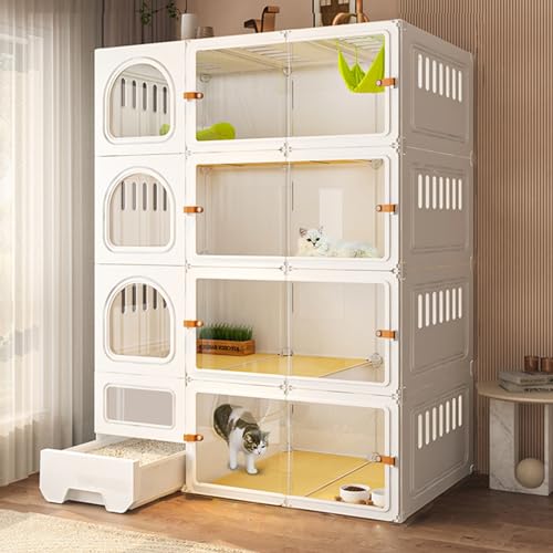 Katzenkäfig für den Innenbereich mit Katzentoilette – Kätzchenkäfig für Indoor-Katzen, belüftet und atmungsaktiv, kürzlich aktualisierte Schiebetür für eine einfache Bedienung, Zäune für Ga Katzenkäfig für den Innenbereich mit Katzentoilette – Kätzchenkäfig für Indoor-Katzen, belüftet und atmungsaktiv, kürzlich aktualisierte Schiebetür für eine einfache Bedienung, Zäune für Ga von RKJDMSWJ