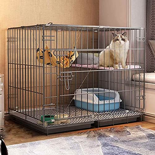 Katzenkäfige für 2/3 Katzen, Laufstall für Hunde, Haustier-Laufstall für Meerschweinchen/Frettchen/B/70 * 50 * 60 cm von RKJDMSWJ