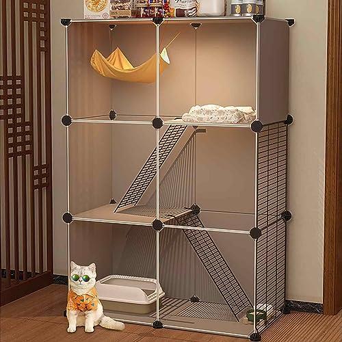 Katzenlaufstall/Katzen eingeschlossen, kleine Katzenkiste, selbstgemacht, hochauflösend und transparent, rundum verstärkt, 75 * 39 * 109 cm Katzenlaufstall/Katzen eingeschlossen, kleine Katzenkiste, selbstgemacht, hochauflösend und transparent, rundum verstärkt, 75 * 39 * 109 cm von RKJDMSWJ