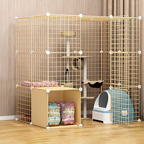 Katzenlaufstall – Katzenkäfig, Haustierkäfige für Katzen, DIY-Haustierlaufstall, Übungshof, Zaunkäfig mit Tür, kann aufbewahrt Werden Katzenlaufstall – Katzenkäfig, Haustierkäfige für Katzen, DIY-Haustierlaufstall, Übungshof, Zaunkäfig mit Tür, kann aufbewahrt Werden von RKJDMSWJ