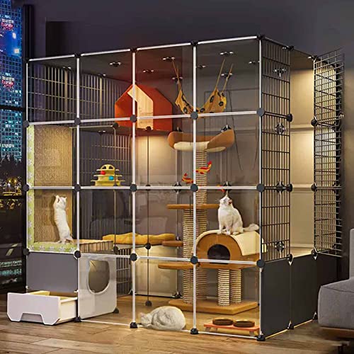 Katzentragebox, Tierlaufstall PVC-transparentes Design, die Seite ist getrennt, der Boden ist verstärkt und tragend/B/145 * 110 * 145 cm Katzentragebox, Tierlaufstall PVC-transparentes Design, die Seite ist getrennt, der Boden ist verstärkt und tragend/B/145 * 110 * 145 cm von RKJDMSWJ