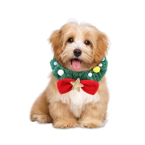 Weihnachten Hund Halstuch, einzigartige Schleife für Hundehalsbänder, Weihnachtsschleife Haustier Bandana Schal Kopftücher für Weihnachts Haustier Kostüm Zubehör von RKJRTK