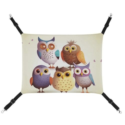 RKJVB Atmungsaktive Haustier-Hängematte mit verstellbaren Riemen, Eulen, Vögel, bedruckt, wendbar, für kleine Kaninchen, Frettchen, Meerschweinchen, 42 x 33 cm RKJVB Atmungsaktive Haustier-Hängematte mit verstellbaren Riemen, Eulen, Vögel, bedruckt, wendbar, für kleine Kaninchen, Frettchen, Meerschweinchen, 42 x 33 cm von RKJVB