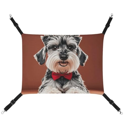 RKJVB Atmungsaktive Haustier-Hängematte mit verstellbaren Riemen, Motiv: Schnauzer-Hunde, bedruckt, wendbar, für kleine Kaninchen, Frettchen, Meerschweinchen, 42 x 33 cm RKJVB Atmungsaktive Haustier-Hängematte mit verstellbaren Riemen, Motiv: Schnauzer-Hunde, bedruckt, wendbar, für kleine Kaninchen, Frettchen, Meerschweinchen, 42 x 33 cm von RKJVB
