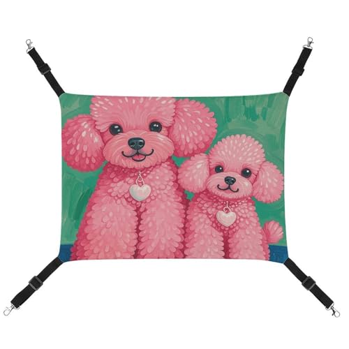 RKJVB Atmungsaktive Haustier-Hängematte mit verstellbaren Riemen, Pudel, Hunde, bedruckt, wendbar, Katzenbett, Hundematten für kleine Kaninchen, Frettchen, Meerschweinchen, 42 x 33 cm RKJVB Atmungsaktive Haustier-Hängematte mit verstellbaren Riemen, Pudel, Hunde, bedruckt, wendbar, Katzenbett, Hundematten für kleine Kaninchen, Frettchen, Meerschweinchen, 42 x 33 cm von RKJVB