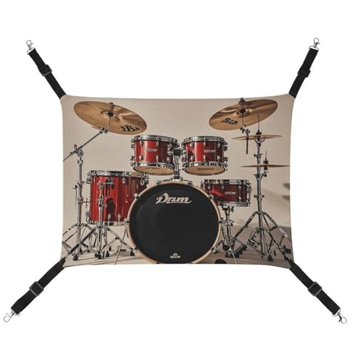 RKJVB Atmungsaktive Haustier-Hängematte mit verstellbaren Riemen, Trommel-Set, bedruckt, wendbar, für kleine Kaninchen, Frettchen, Meerschweinchen, 42 x 33 cm RKJVB Atmungsaktive Haustier-Hängematte mit verstellbaren Riemen, Trommel-Set, bedruckt, wendbar, für kleine Kaninchen, Frettchen, Meerschweinchen, 42 x 33 cm von RKJVB