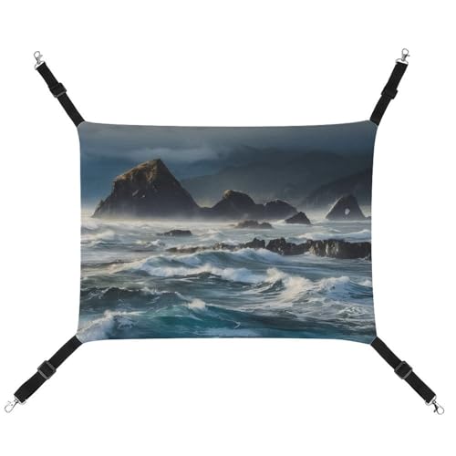 RKJVB Atmungsaktive Haustier-Hängematte mit verstellbaren Riemen, bedruckt, wendbar, für kleine Kaninchen, Frettchen, Meerschweinchen, 42 x 33 cm RKJVB Atmungsaktive Haustier-Hängematte mit verstellbaren Riemen, bedruckt, wendbar, für kleine Kaninchen, Frettchen, Meerschweinchen, 42 x 33 cm von RKJVB