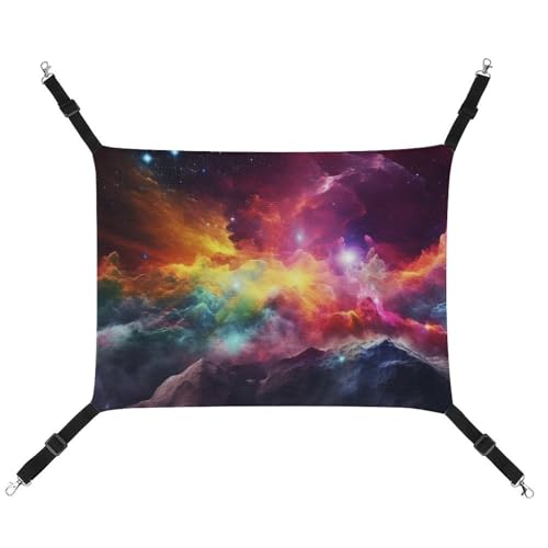 RKJVB Atmungsaktive Haustier-Hängematte mit verstellbaren Riemen, bunt, bedruckt, wendbar, Katzenbett, Hundematten für kleine Kaninchen, Frettchen, Meerschweinchen, 42 x 33 cm RKJVB Atmungsaktive Haustier-Hängematte mit verstellbaren Riemen, bunt, bedruckt, wendbar, Katzenbett, Hundematten für kleine Kaninchen, Frettchen, Meerschweinchen, 42 x 33 cm von RKJVB