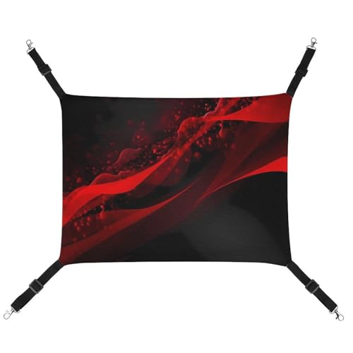 RKJVB Atmungsaktive Haustier-Hängematte mit verstellbaren Trägern, bedruckt, wendbar, für kleine Kaninchen, Frettchen, Meerschweinchen, 42 x 33 cm, Schwarz und Rot RKJVB Atmungsaktive Haustier-Hängematte mit verstellbaren Trägern, bedruckt, wendbar, für kleine Kaninchen, Frettchen, Meerschweinchen, 42 x 33 cm, Schwarz und Rot von RKJVB