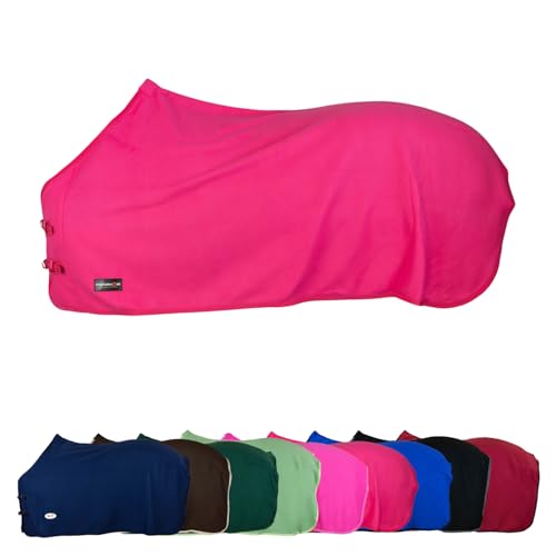 RL24 - Abschwitzdecke Basicline – Pferdedecke mit Schweifkordel, Widerristpolster & Metallverschluss – atmungsaktive Fleecedecke – Pferde Zubehör – Transportdecke in Pink – 145cm RL24 - Abschwitzdecke Basicline – Pferdedecke mit Schweifkordel, Widerristpolster & Metallverschluss – atmungsaktive Fleecedecke – Pferde Zubehör – Transportdecke in Pink – 145cm von RL24