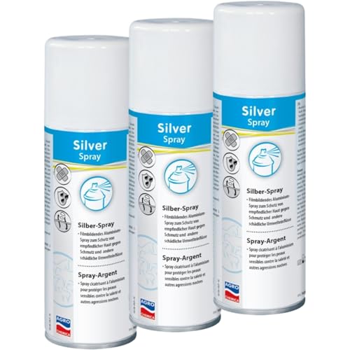 RL24 - Silberspray – Sprühpflaster für Tiere – Spray zum Schutz vor Schmutz & Umwelteinflüssen – filmbildendes & atmungsaktives Pflasterspray – Horn- & Hautpflege – 3 x 200 ml (3er Set) von RL24