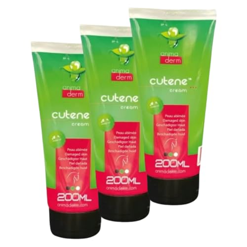 RL24 Animaderm - Wundheilcreme Cutene – Wundsalbe für Pferde – regeneriert geschädigte Pferdehaut – Wundheilsalbe für alle Hautprobleme – Pferdepflege – 3 x 200 ml (3er Set) von RL24