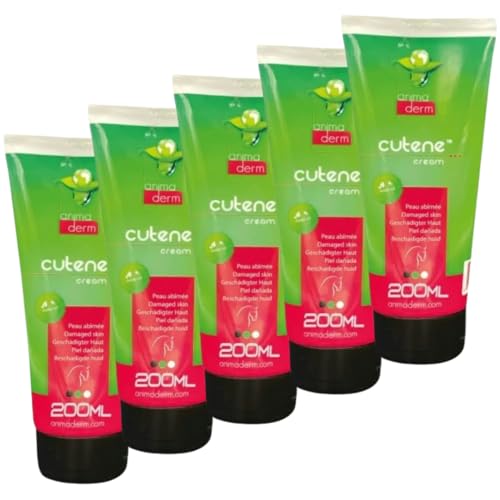 RL24 Animaderm - Wundheilcreme Cutene – Wundsalbe für Pferde – regeneriert geschädigte Pferdehaut – Wundheilsalbe für alle Hautprobleme – Pferdepflege – 5 x 200 ml (5er Set) von RL24