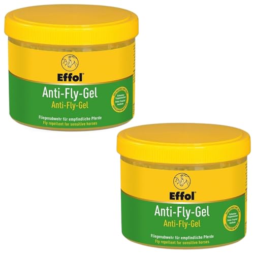 RL24 - Anti-Fly-Gel | Insektenschutz gg. Fliegen | Fliegenschutz f. Pferde | hautfreundliches & fellschonendes Fliegenmittel | punktuelles & geräuschloses Auftragen | 2 x 500 ml Dose (2er Set) von RL24