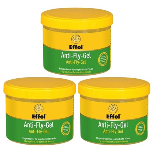 RL24 - Anti-Fly-Gel | Insektenschutz gg. Fliegen | Fliegenschutz f. Pferde | hautfreundliches & fellschonendes Fliegenmittel | punktuelles & geräuschloses Auftragen | 3 x 500 ml Dose (3er Set) von RL24