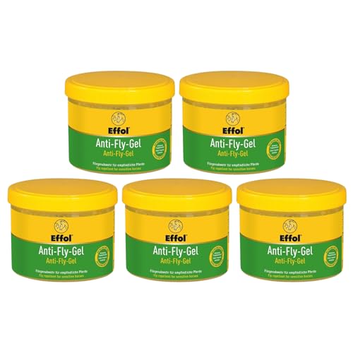 RL24 - Anti-Fly-Gel | Insektenschutz gg. Fliegen | Fliegenschutz f. Pferde | hautfreundliches & fellschonendes Fliegenmittel | punktuelles & geräuschloses Auftragen | 5 x 500 ml Dose (5er Set) von RL24