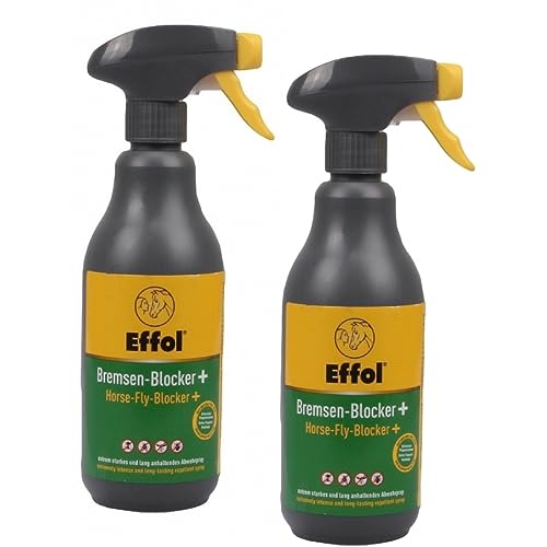 RL24 Effol - Bremsen-Blocker+ Insektenschutz | Fliegenschutz gegen Bremsen, Zecken, Mücken & Fliegen | Bremsenspray für Pferde | Sommerekzem-Prävention | 2 x 500 ml Spray (2er Set) von RL24