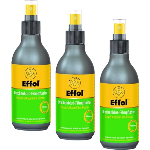 RL24 Effol - Drachenblut-Filmpflaster | Sprühpflaster für Tiere | atmungsaktives Wundspray | Pflasterspray für Pferde | Schutz vor Schmutz & Schweiß | Wundversorgung | 3 x 250 ml (3er Set) von RL24