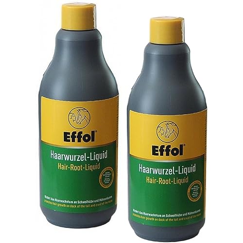 RL24 Effol - Haarwurzel-Liquid | Hautlotion für Pferde | stärkt die Haarwurzel | Mähnenliquid gegen Schuppen | fördert Haarwachstum | Pferdelotion | 2 x 500 ml Flasche (2er Set) von RL24