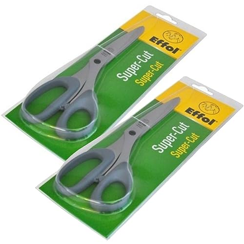 RL24 - Schere Super-Cut | Mähnenschere für Pferde | aus rostfreiem Edelstahl | Schweifschere für präzises Schneiden | Länge 21 cm | Schere für Mähnen | 2 Stück (2er Set) von RL24