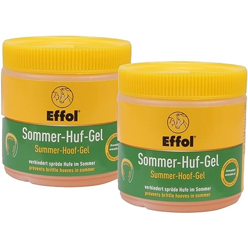 RL24 Effol - Sommer-Huf-Gel | Hufbalsam gegen rissige Hufe | spendet Feuchtigkeit | kräftigendes Huffett | Hufsalbe für Hornwachstum | Hufpflege für Pferde | 2 x 500 ml Dose (2er Set) von RL24