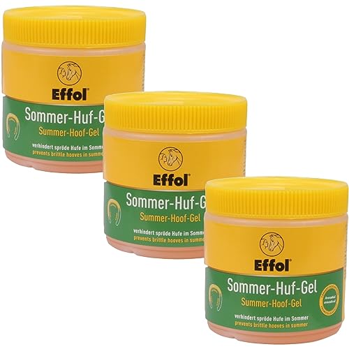 RL24 Effol - Sommer-Huf-Gel | Hufbalsam gegen rissige Hufe | spendet Feuchtigkeit | kräftigendes Huffett | Hufsalbe für Hornwachstum | Hufpflege für Pferde | 3 x 500 ml Dose (3er Set) von RL24