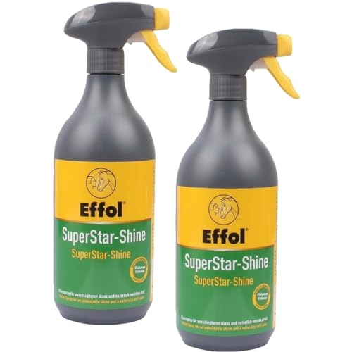 RL24 Effol - Superstar-Shine | Mähnenspray für Pferde | für Sprungkraft & Volumen | Pferde Mähnenspray & Schweifspray | Pferde Glanzspray | 2 x 750 ml Spray (2er Set) von RL24