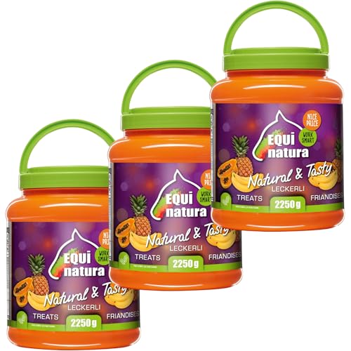 RL24 Equinatura - Naturkost Leckerli Banane-Ananas-Papaya | Pferdeleckerlis für Pferde | knackige Pferde Belohnung | 3 x 2250g (3er Set) von RL24