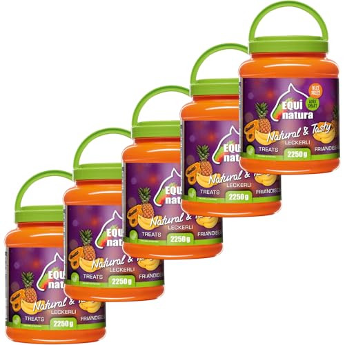 RL24 Equinatura - Naturkost Leckerli Banane-Ananas-Papaya | Pferdeleckerlis für Pferde | gesund & knackig | leckere Pferde Belohnung | Leckerli für Pferde | 5 x 2250g (5er Set) von RL24