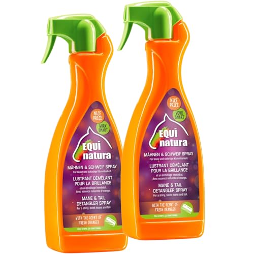 RL24 Equinatura - Striegel | Mähnenspray für Pferde | für seidigen Glanz | Mähne & Schweif sofort kämmbar | Schweifspray für Pferde | Pferde Glanzspray | 5 x 1000 ml Spray (5er Set) von RL24