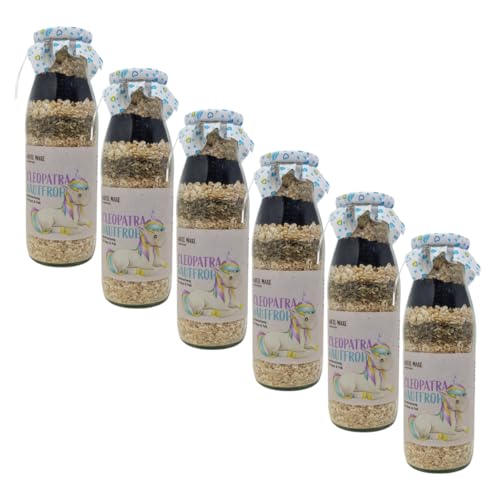 RL24 Hotte Maxe - Leckerli-Backmischung Cleopatra Hautfroh – zum Zubereiten von Pferdeleckerlis – Keksmischung für Pferde – Pferdefutter ohne Zusatzstoffe – 6 x 500 ml Flasche (6er-Set) von RL24