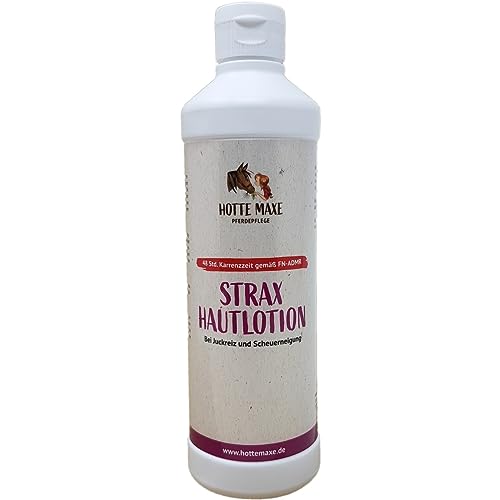 RL24 Hotte Maxe - Strax Hautlotion für Pferde | ohne ätherische Öle | Mähnenliquid gegen Mähnen- & Schweifscheuern | hilft bei Juckreiz & Sommerekzem | Pferdepflege | 1 x 500 ml Flasche von RL24