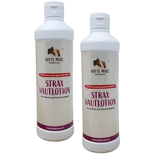 RL24 Hotte Maxe - Strax Hautlotion für Pferde | ohne ätherische Öle | Mähnenliquid gegen Mähnen- & Schweifscheuern | hilft bei Juckreiz & Sommerekzem | Pferdepflege | 2 x 500 ml Flasche (2er Set) von RL24