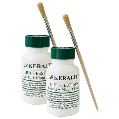RL24 - Keralit Huf-Festiger – Hufpflege für Pferde – Hufhornhärter stabilisiert & festigt das Horn – für Belastbarkeit & festen Sitz – Pferdepflege – 2X 250 ml (2er-Set) von RL24