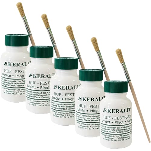 RL24 - Keralit Huf-Festiger – Hufpflege für Pferde – Hufhornhärter stabilisiert & festigt das Horn – für Belastbarkeit & festen Sitz – Pferdepflege – 5X 250 ml (2er-Set) von RL24