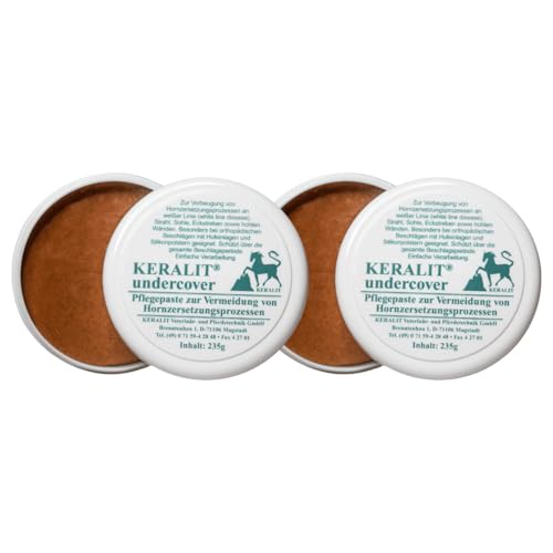 RL24 Keralit - Undercover – ideale Strahlpflege für Pferde in Offenstallhaltung – Hufpflege bei Strahlfäule – gut haftende Strahlpflegepaste – Pflege des Hufstrahls – 2 x 235 g (2er Set) von RL24