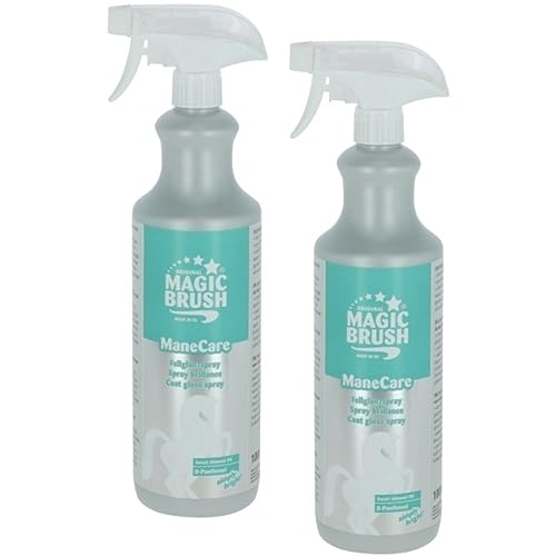 RL24 MagicBrush - Mähnen- und Fellglanzspray ManeCare | Mähnenspray für Pferde | Leichtkämmspray für seidigen Glanz | Pferde Mähnenspray & Schweifspray | 2 x 1000 ml Spray (2er Set) von RL24