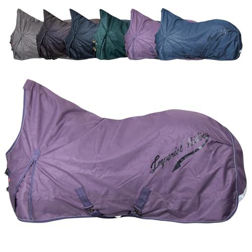 RL24 - Outdoordecke 600D IRHSuper-Dry von Imperial Riding – als Regendecke, Übergangsdecke & Winterdecke – wasserdichte Weidedecke mit Füllung – Pferdedecke in Amethist – 155cm (100g) von RL24