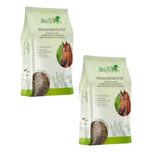 RL24 Stiefel - Magenkräuter für Pferde (geschnitten) | Kräutermischung mit Fenchel, Anis & Kümmel | bei Magenkrämpfen, Blähbauch, Verstopfung & Durchfall | 2 x 1000 g Tüte (2er Set) von RL24